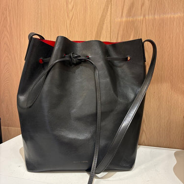 Mansur Gavriel Black Leather Bucket Bag