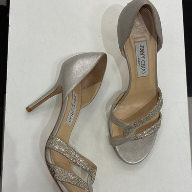 Jimmy Choo Silver Strappy Heels Size 39