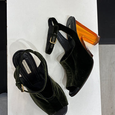 Dries Van Noten Velvet Sandals Size 41