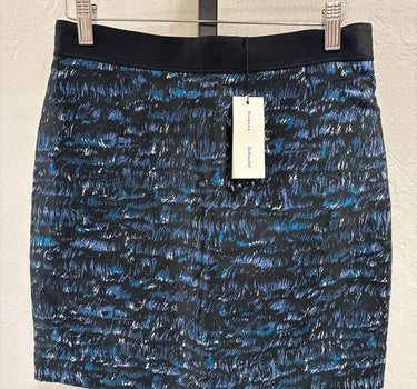 Proenza Schouler Mini Skirt in Blue Wave Print