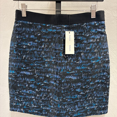 Proenza Schouler Mini Skirt in Blue Wave Print