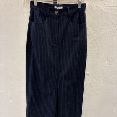 Musier Paris Dark Blue Striped Skirt- Size 34