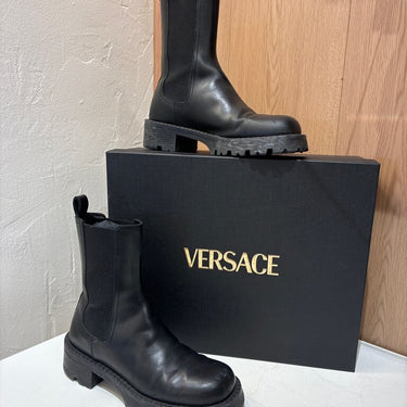 Versace Black Chelsea Boots