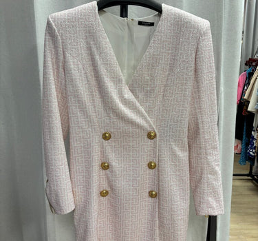 Balmain Pink Sequined Blazer Dress