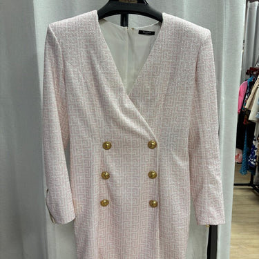Balmain Pink Sequined Blazer Dress