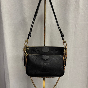 Louis Vuitton Black and Brown Animal Print Crossbody Bag