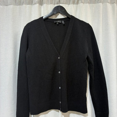 Theory Black Cashmere Cardigan Sweater