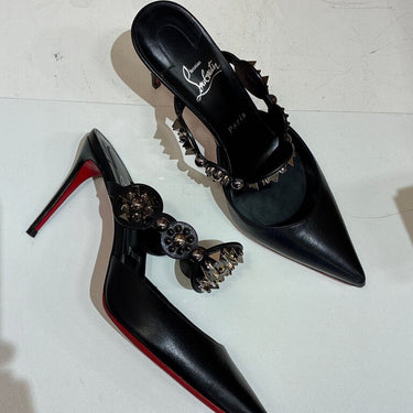 Christian Louboutin Black High Heels with Spikes