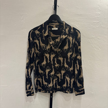 Equipment Femme Giraffe Print Long Sleeve Shirt - Size Small