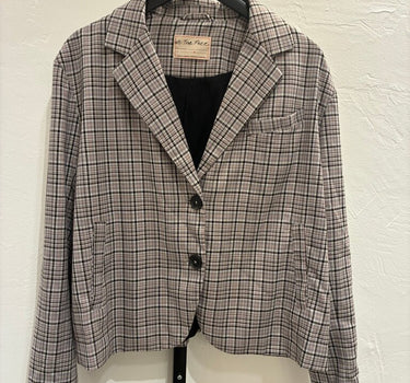 Free People Plaid Blazer