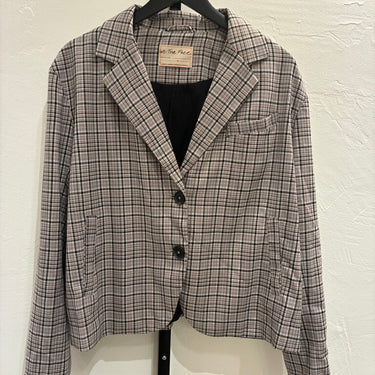 Free People Plaid Blazer