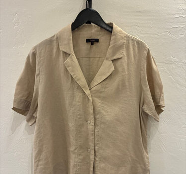 Quince Linen Short Sleeve Button-Up Shirt