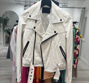 Carmar White Biker Jacket- Size 38