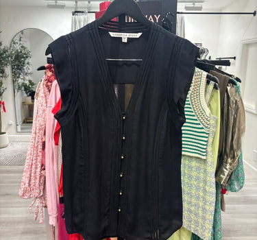 Veronica Beard Black Sleeveless Blouse- Size 8