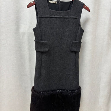Prada Women's Dress with Beaver Hem
