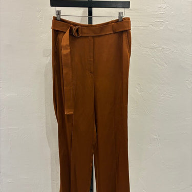 Reiss Belted Satin High Rise Slacks