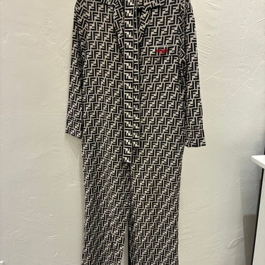 Fendi Monogram Jumpsuit Black and White