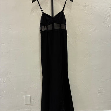 Fame + Partners Black Chiffon Dress
