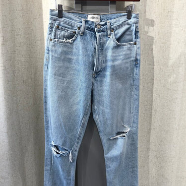 AGOLDE Distressed High Waisted Jeans