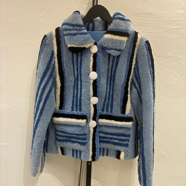 Saks Potts Lucy Blue Plush Jacket