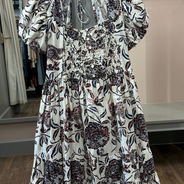 House of Harlow Puff Sleeve Print Dress