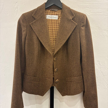 Max Mara Brown Virgin Wool Blazer