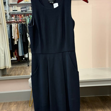 Theory Pleated Little Black Dress