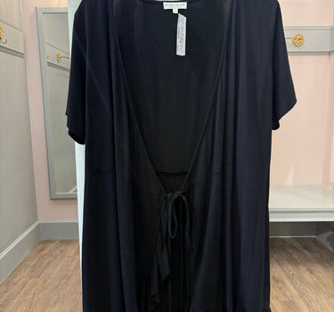 Black Tie-Front Top The Lady & The Sailor