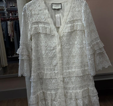 White Lace Overlay Dress by Alexis