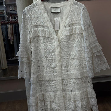 White Lace Overlay Dress by Alexis