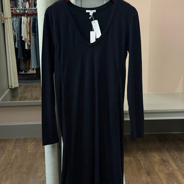 James Perse Long Sleeve Black Dress