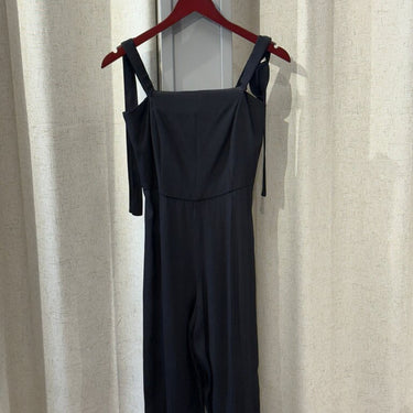 STAUD Black Jumpsuit Tie Sleeves