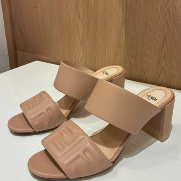 Fendi Leather Heeled Sandals Size 39