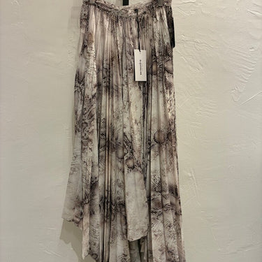 RETROFÊTE NWT Snakeskin Print Pleated Maxi Skirt