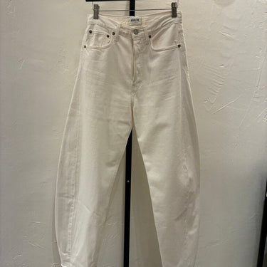 Agolde White Barrel Leg Jeans