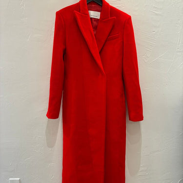 The Frankie Shop Red Wool Overcoat