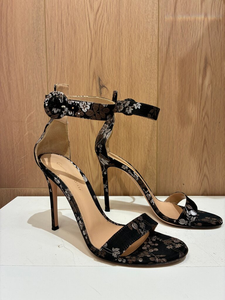 Gianvito Rossi Floral Heeled Sandals Size 38