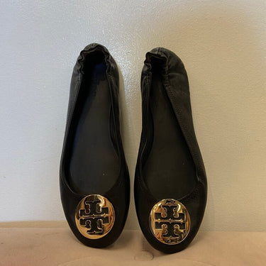 Tory Burch Black Leather Flats