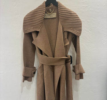 Burberry Wool/Cashmere Blend Long Cardigan with Belt