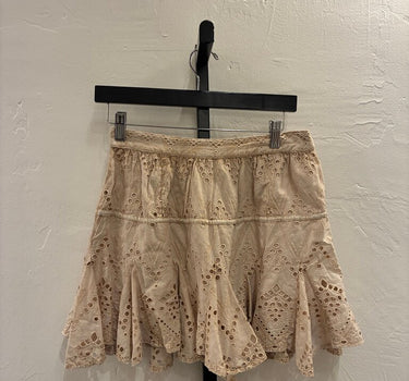 Free People Embroidered Mini Skirt