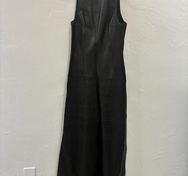 Sold Studio Black Sleeveless Lambskin Leather Dress