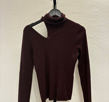 ALC Ribbed Cutout Turtleneck