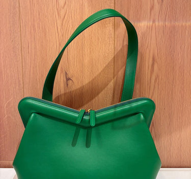 Mansur Gavriel Green Leather Handbag