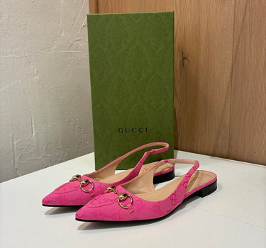 Gucci Pink Slingback Flats Size 36.5