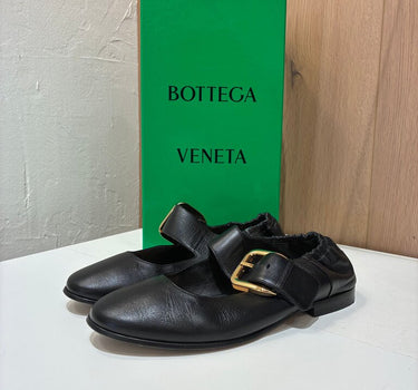 Bottega Veneta Black Astaire Mary Jane Flats Size 36.5