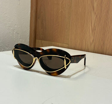 Loewe Double Frame Tortoise Cat Eye Sunglasses