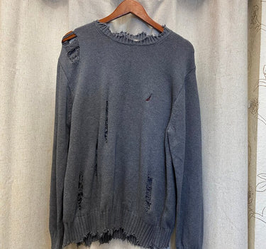 Furst of a Kind Distressed Sweater