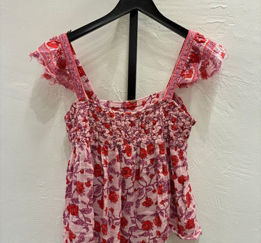 Free People Floral Print Top