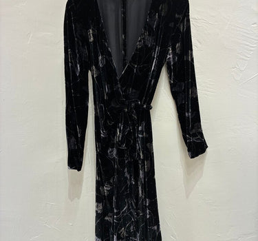 Diane von Furstenberg Printed Velvet Wrap Dress