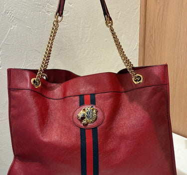 Gucci Rajah Red Leather Tote
